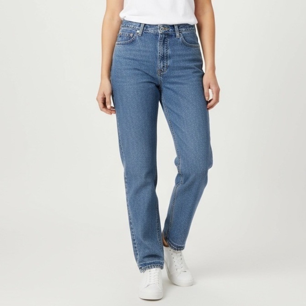 Ann Taylor Jeans‎ Womens Slim 8M Blue High Rise Mom Jeans 100% Cotton Vintage
